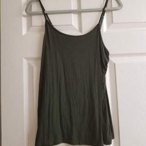 Olive green spaghetti strap